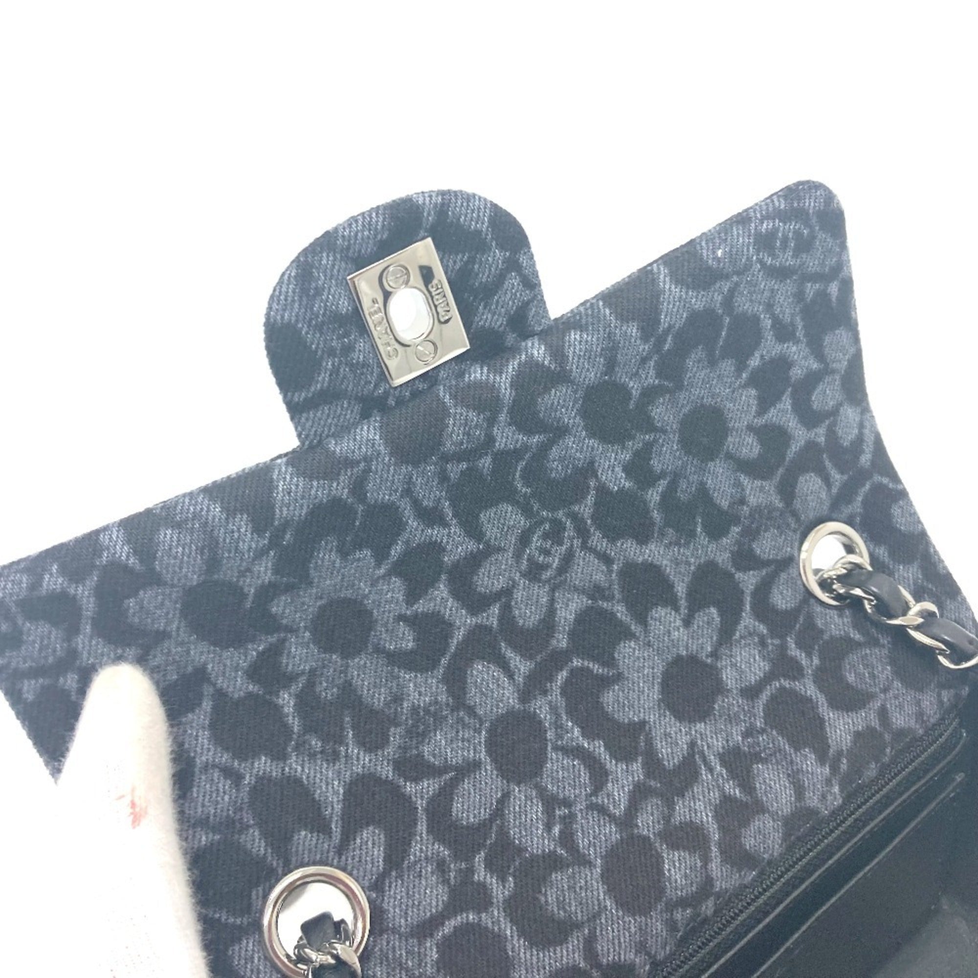 Chanel Black Denim Shoulder Bag