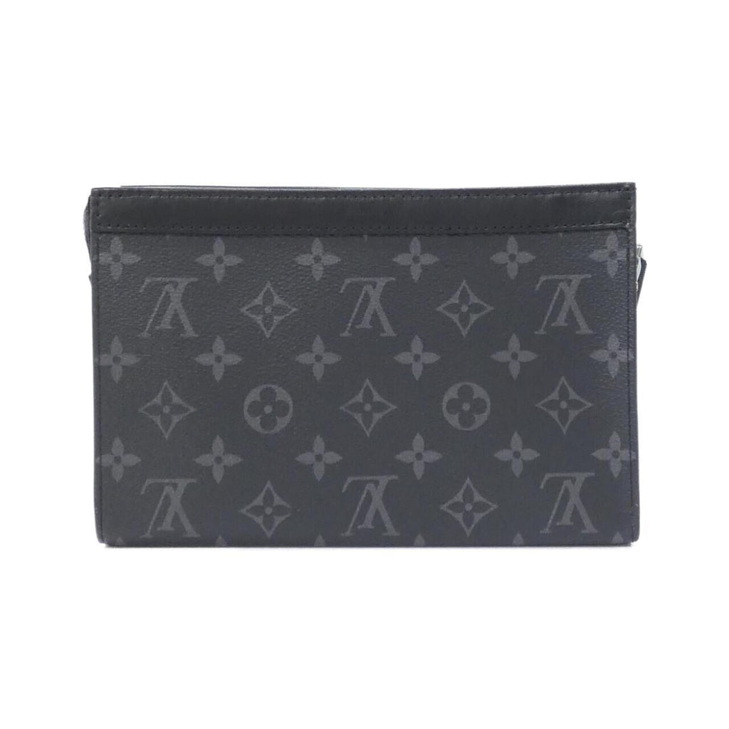 Louis Vuitton Black Gris Coated Canvas Pouch Shoulder Bag