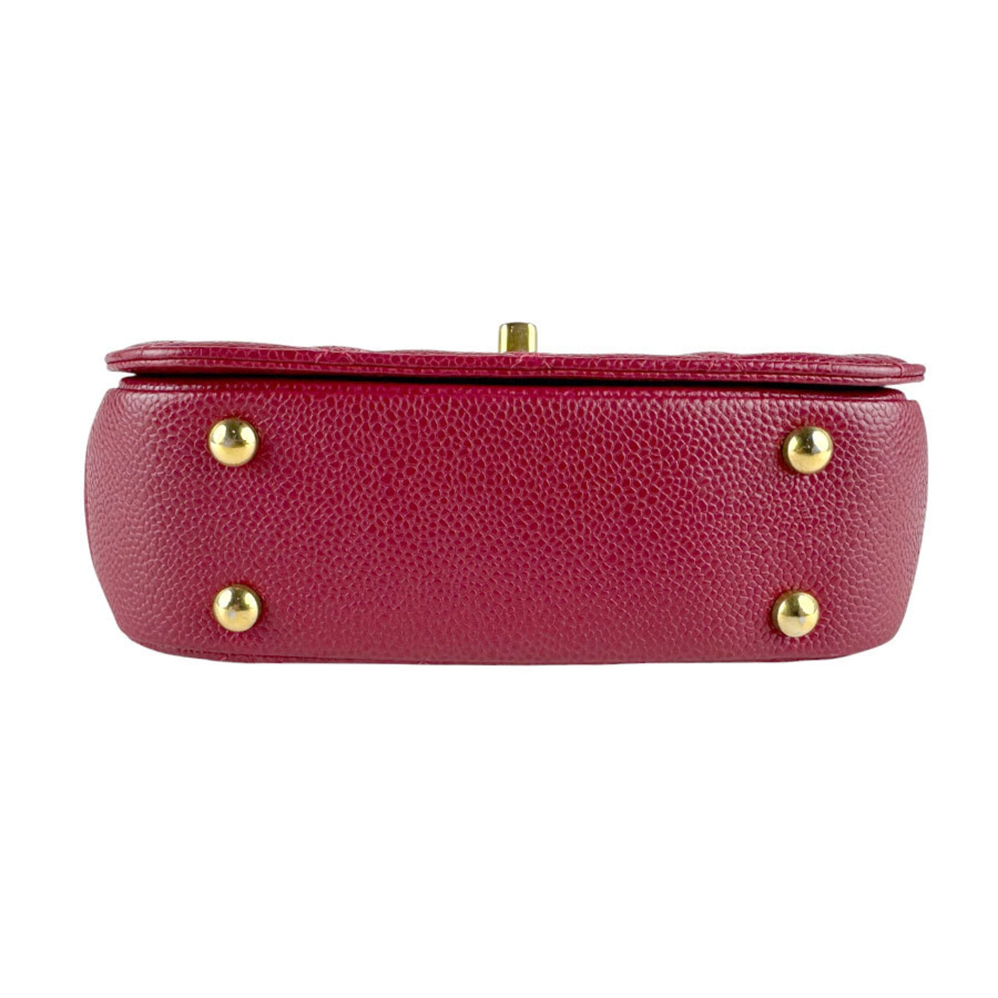 Chanel Pink Grained Calfskin Shoulder Bag