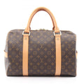 Louis Vuitton Brown Coated Canvas Leather Boston Bag