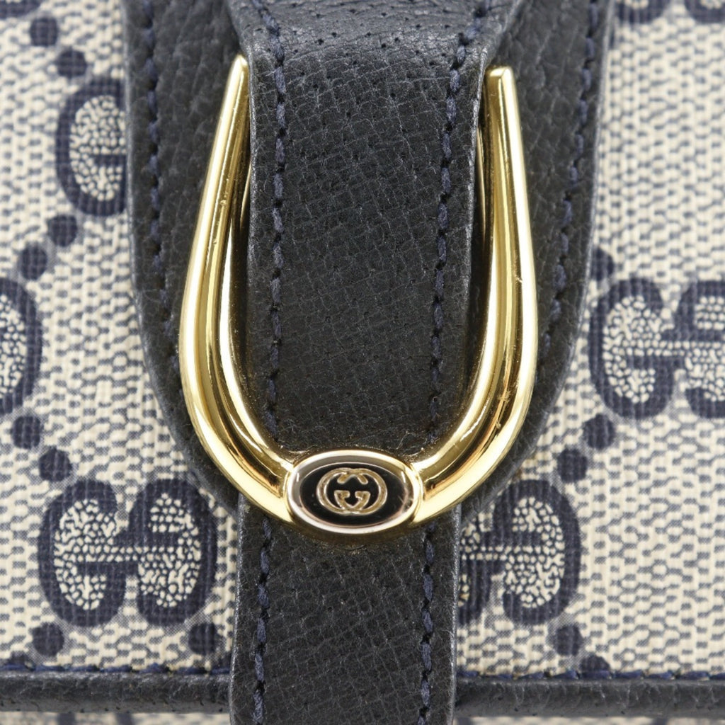 Gucci Gray Navy Gg Plus Shoulder Bag (Pre-Owned)