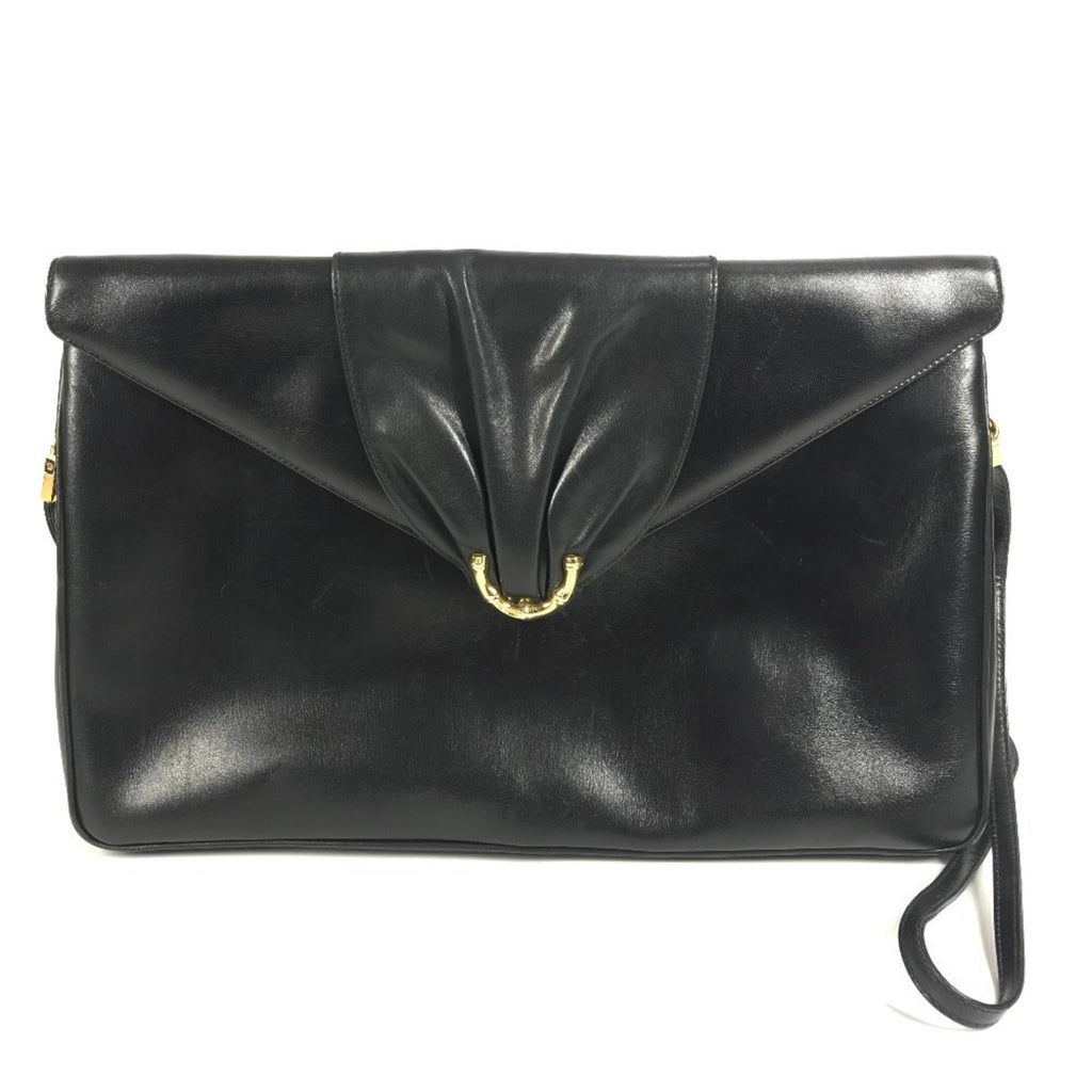 Gucci Black Leather Pochette Shoulder Bag (Pre-Owned)