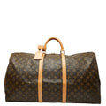 Louis Vuitton Brown Pvc Leather Boston Bag Shoulder Bag