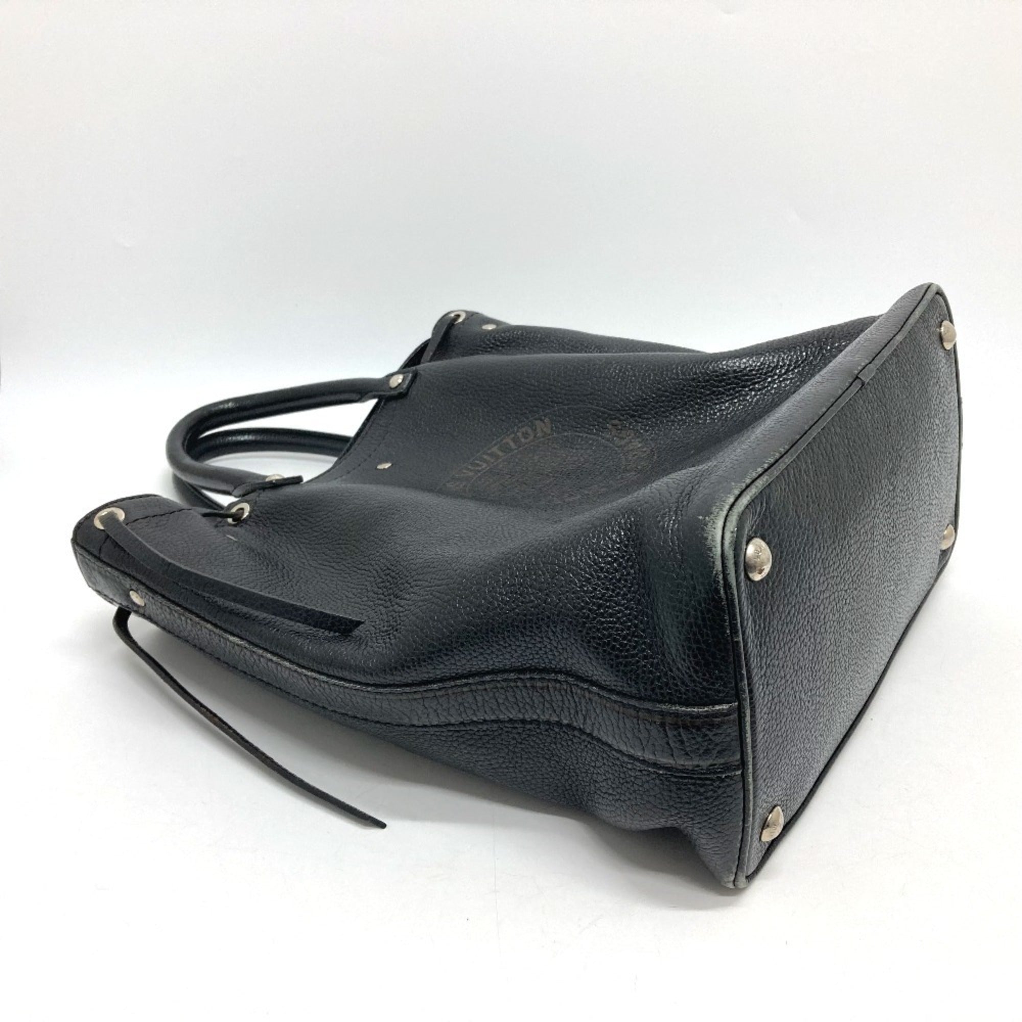 Louis Vuitton Black Noir Leather Tote Bag