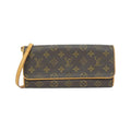 Louis Vuitton Brown Coated Canvas Pochette Shoulder Bag