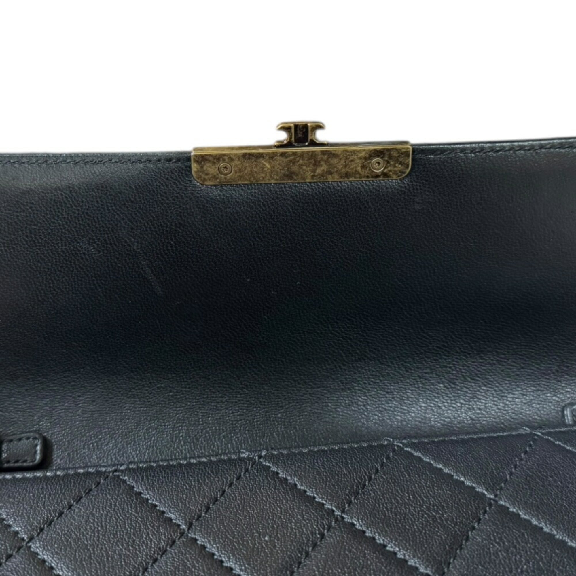 Chanel Black Leather Shoulder Bag