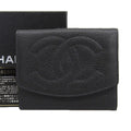 Chanel Black Grained Calfskin Wallet (Bi-Fold)