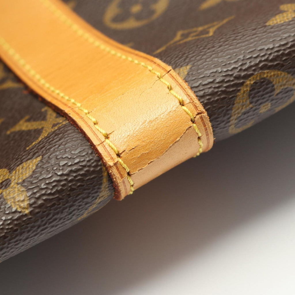 Louis Vuitton Brown Monogram Coated Canvas Leather Boston Bag