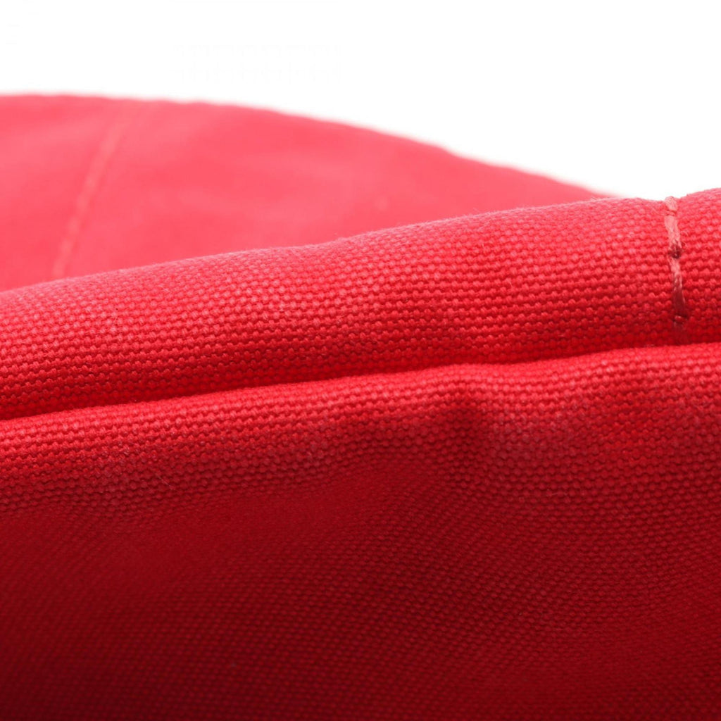 Prada Red Color Canvas Tote Bag