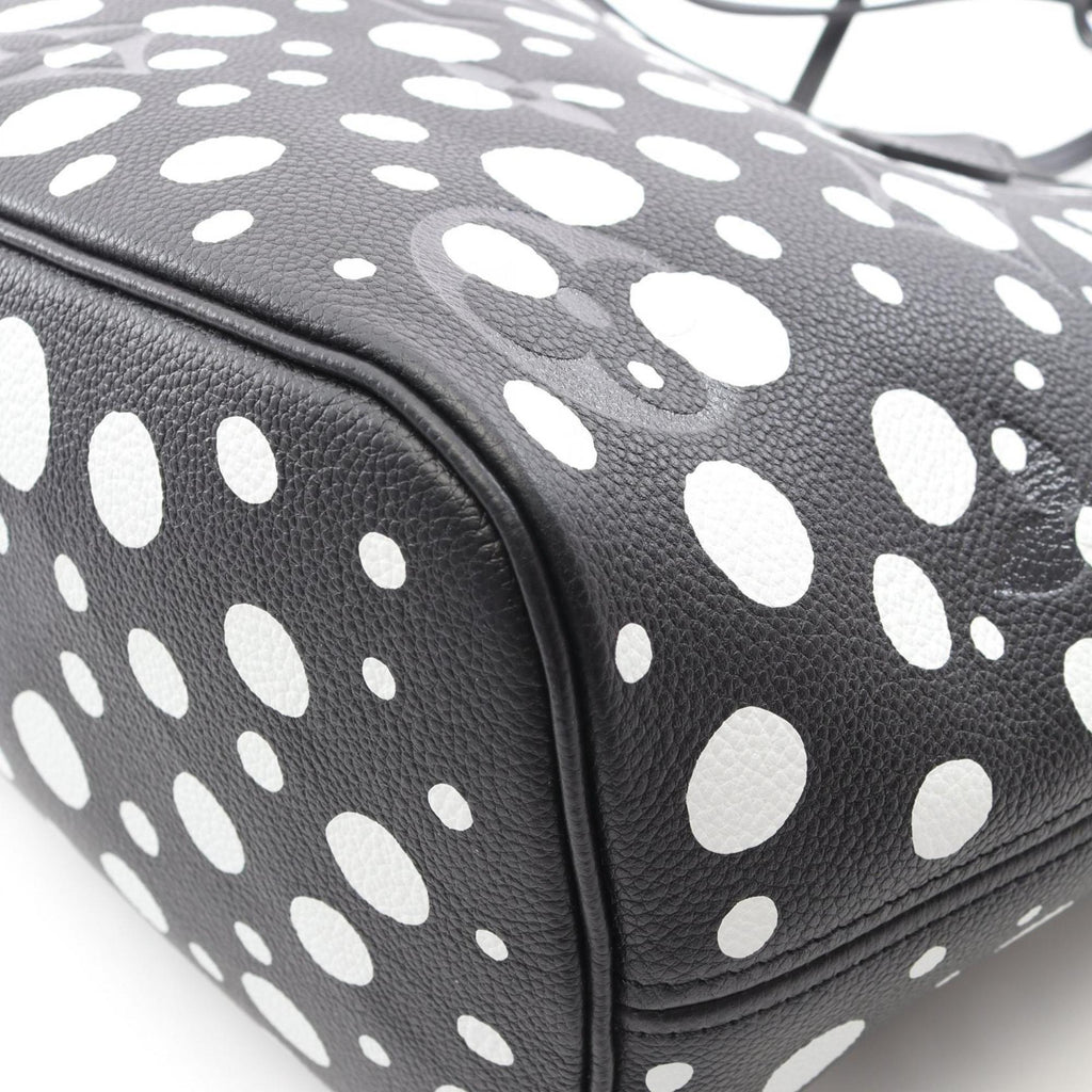 Louis Vuitton Black White Leather Tote Bag