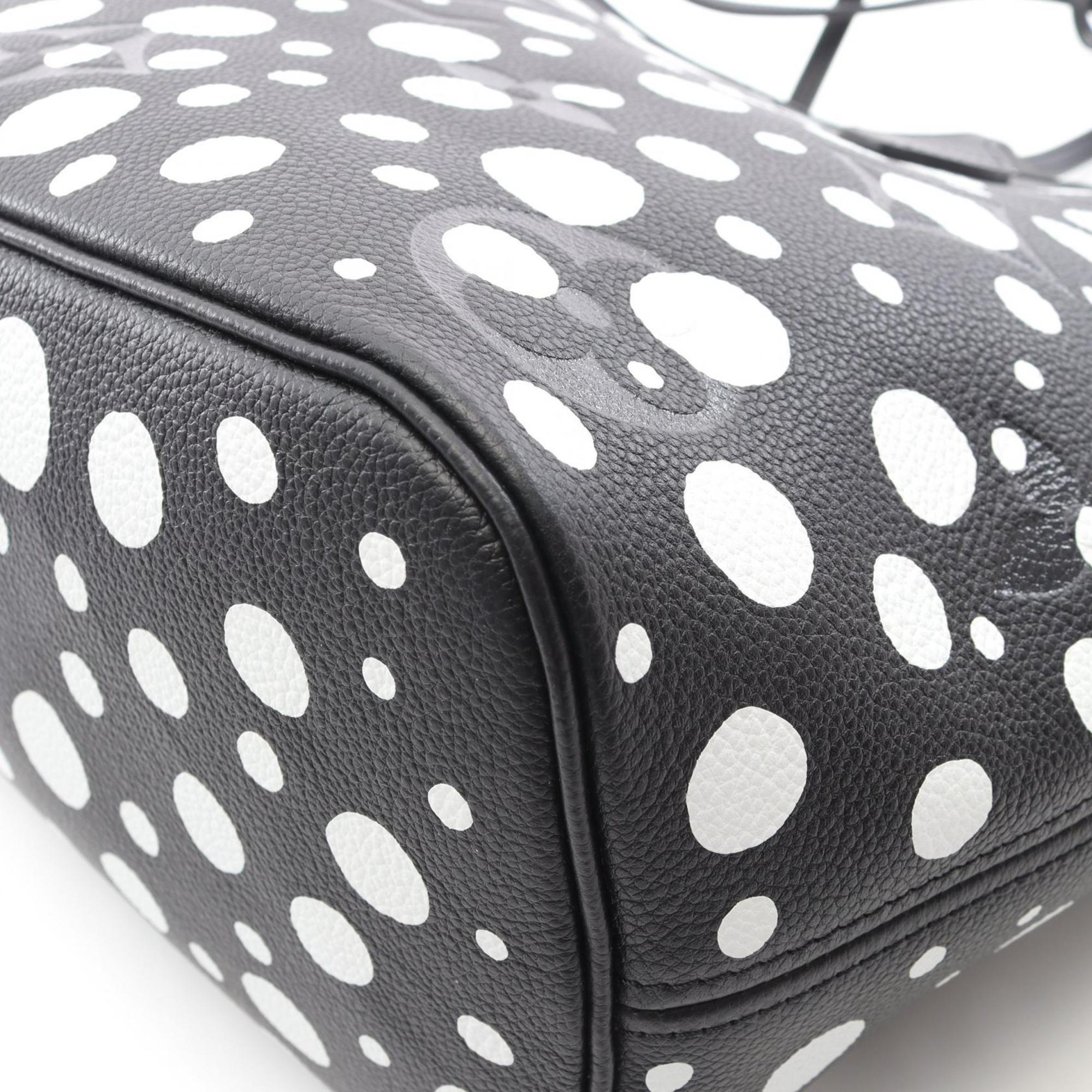 Louis Vuitton Black White Leather Tote Bag