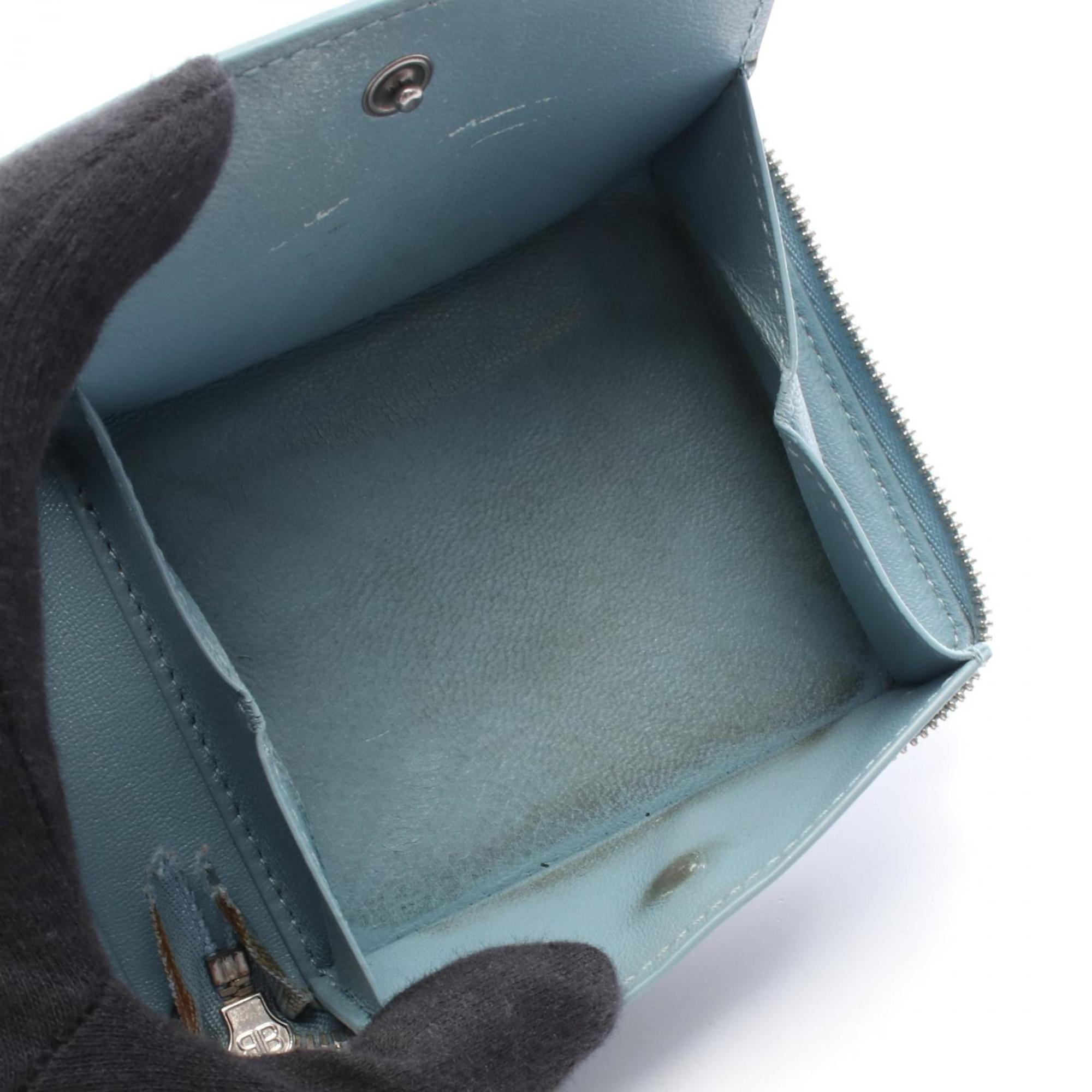 Balenciaga Blue Leather Wallet (Bi-Fold)