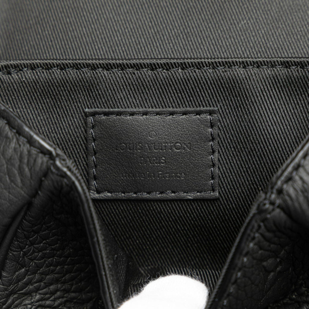 Louis Vuitton Taurillon Black Leather Handbag Shoulder Bag
