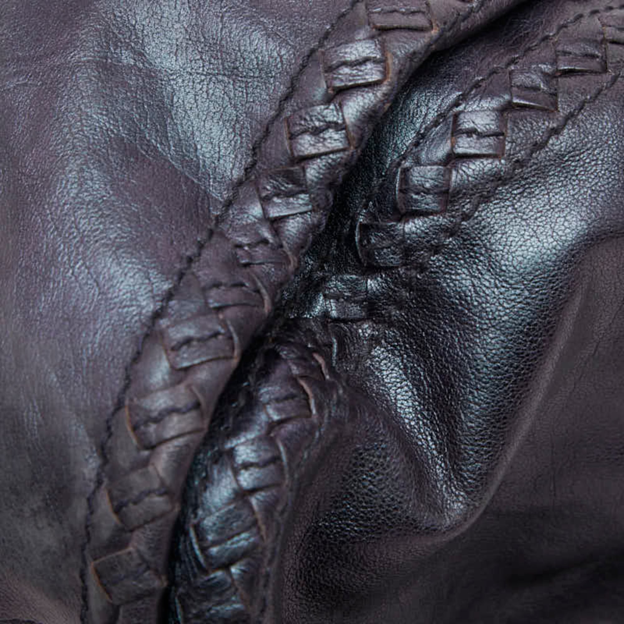 Bottega Veneta Purple Leather Shoulder Bag