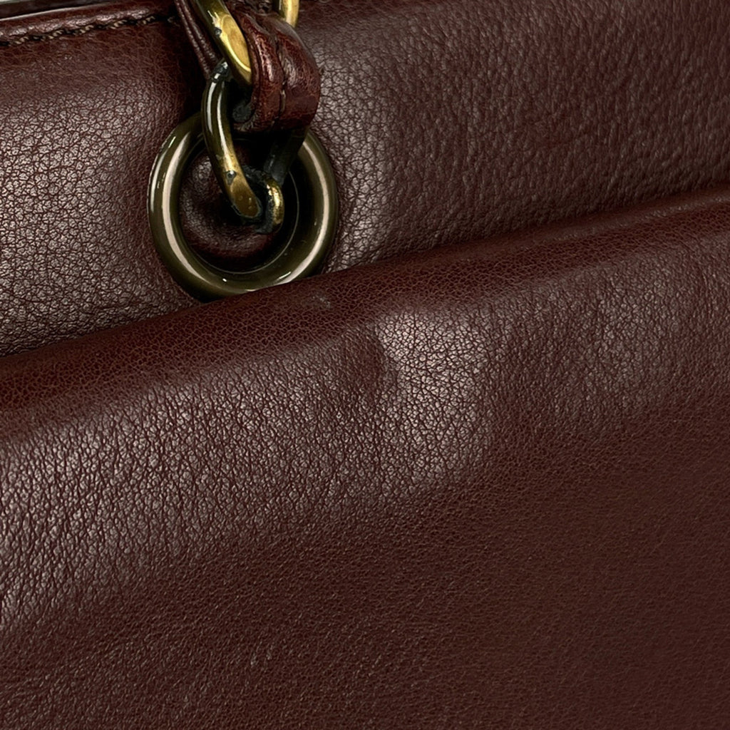 Chanel Brown Leather Handbag Tote Bag