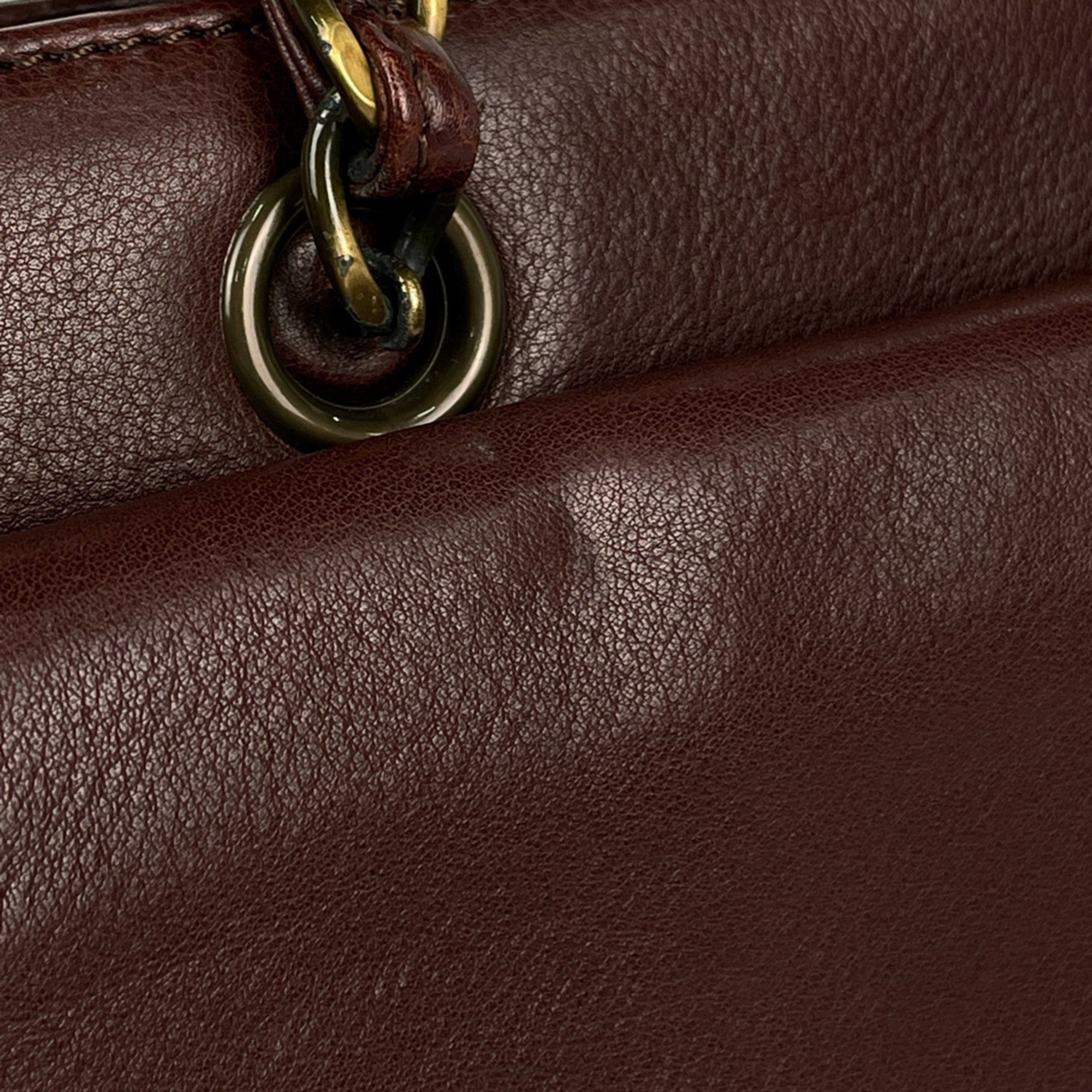 Chanel Brown Leather Handbag Tote Bag