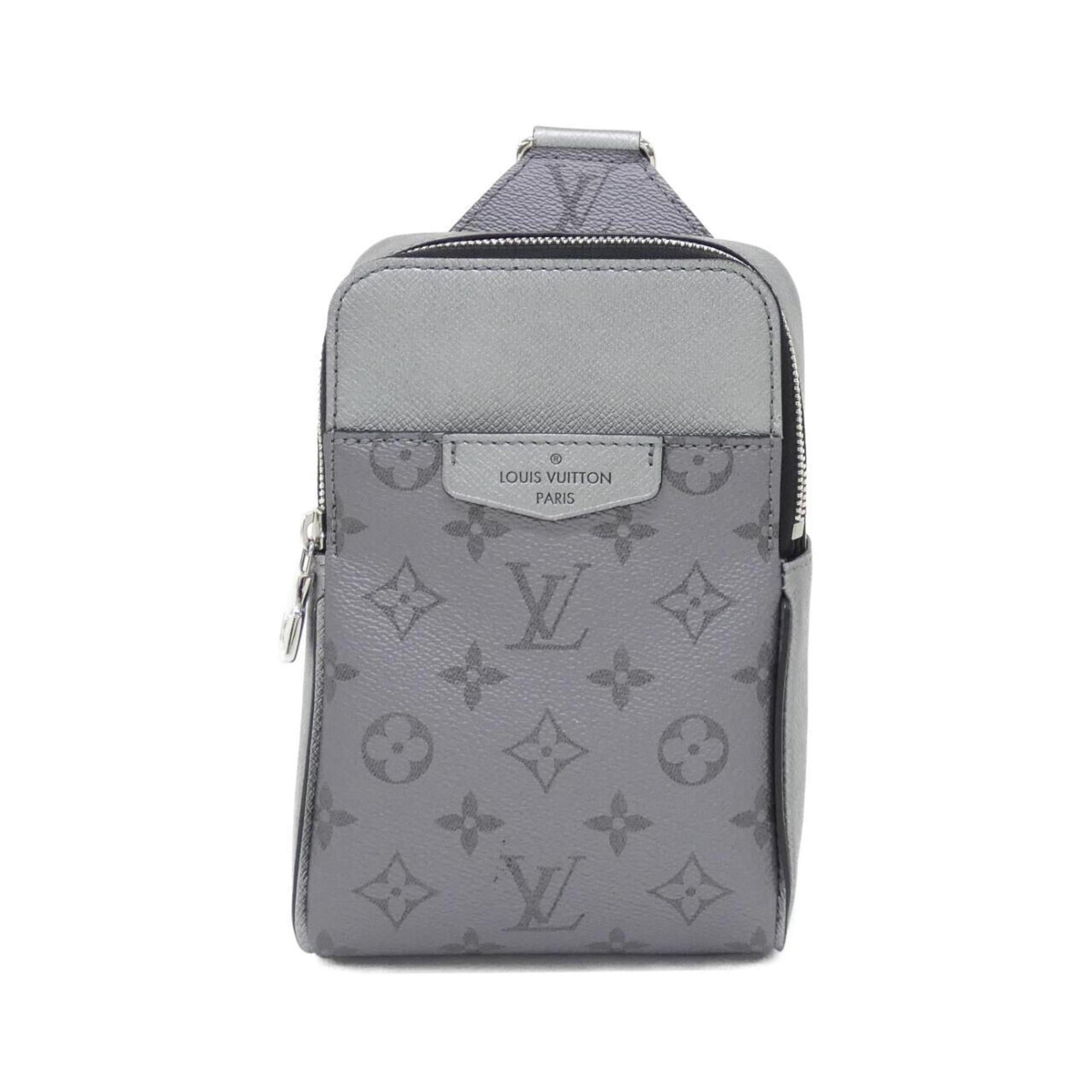 Louis Vuitton Gunmetal Coated Canvas Leather Shoulder Bag