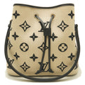 Louis Vuitton Beige Noir Cotton Canvas Leather Shoulder Bag
