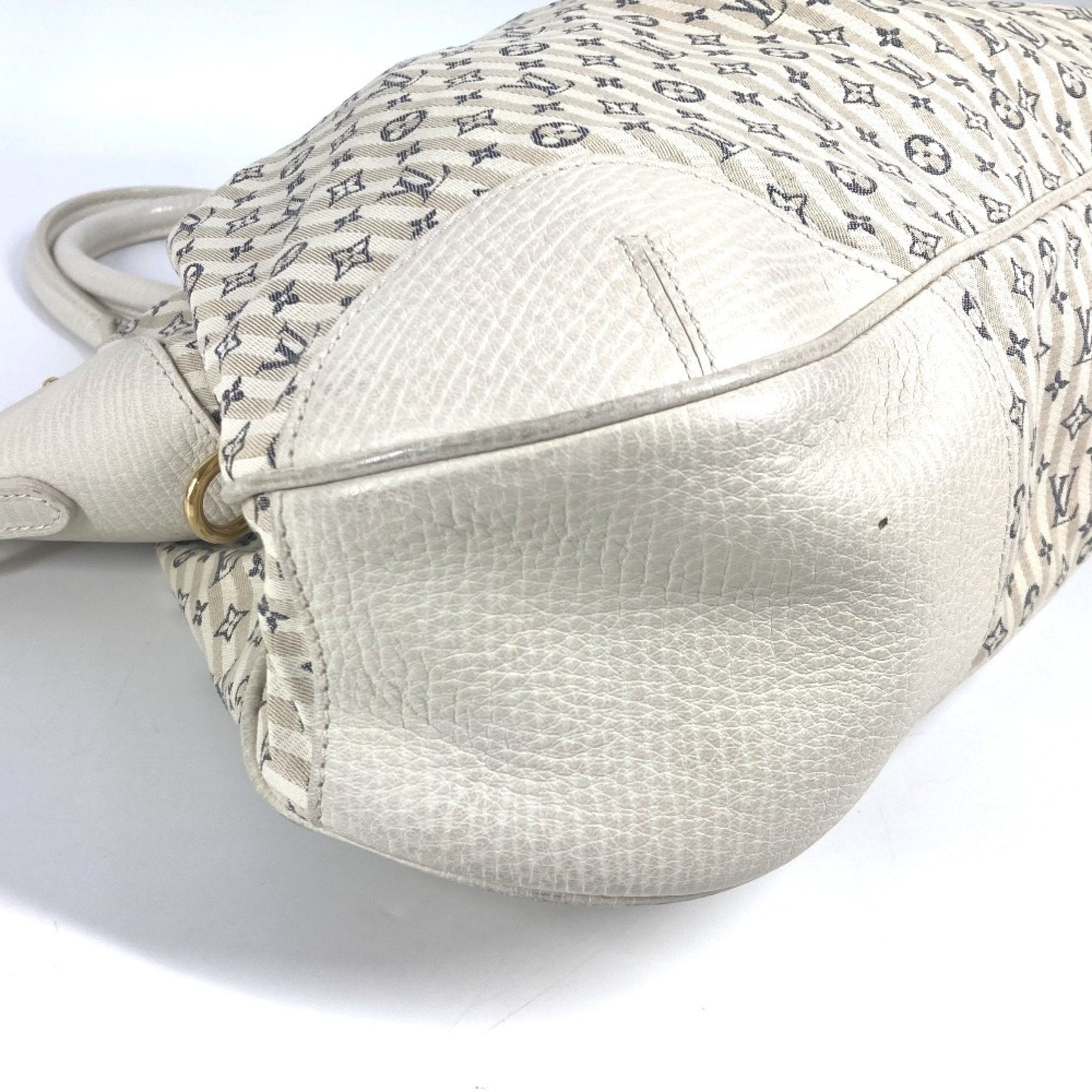 Louis Vuitton Blue White Monogram Mini Handbag Shoulder Bag Tote Bag