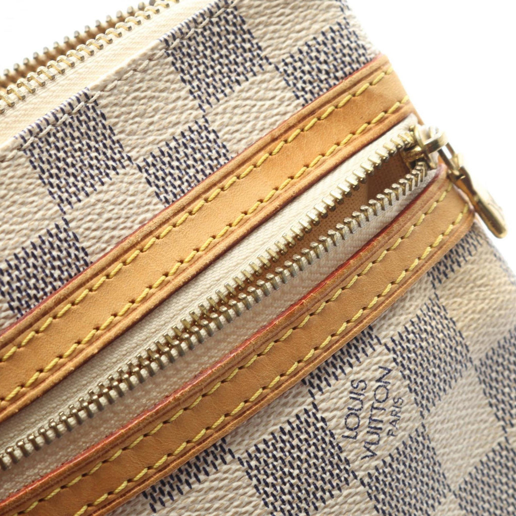 Louis Vuitton White Damier Azur Leather Shoulder Bag