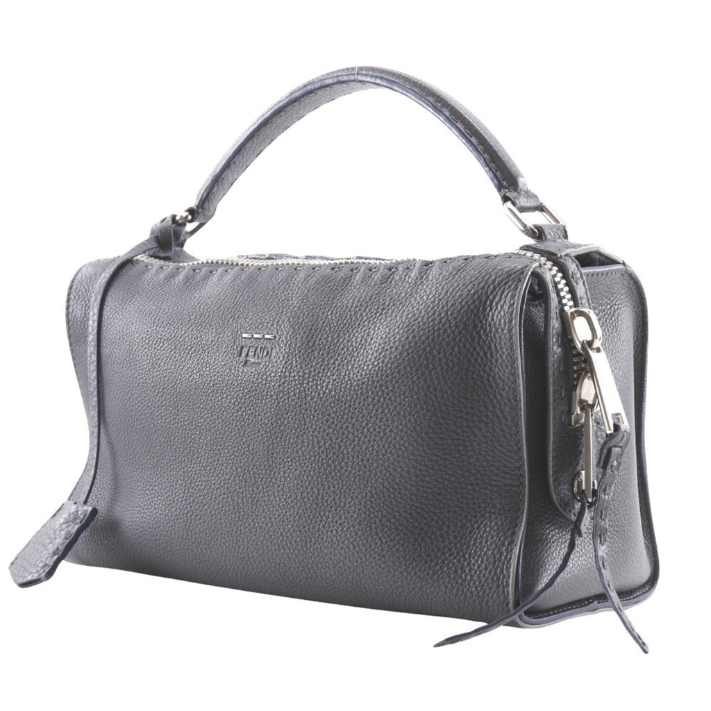 Fendi Gray Leather Handbag