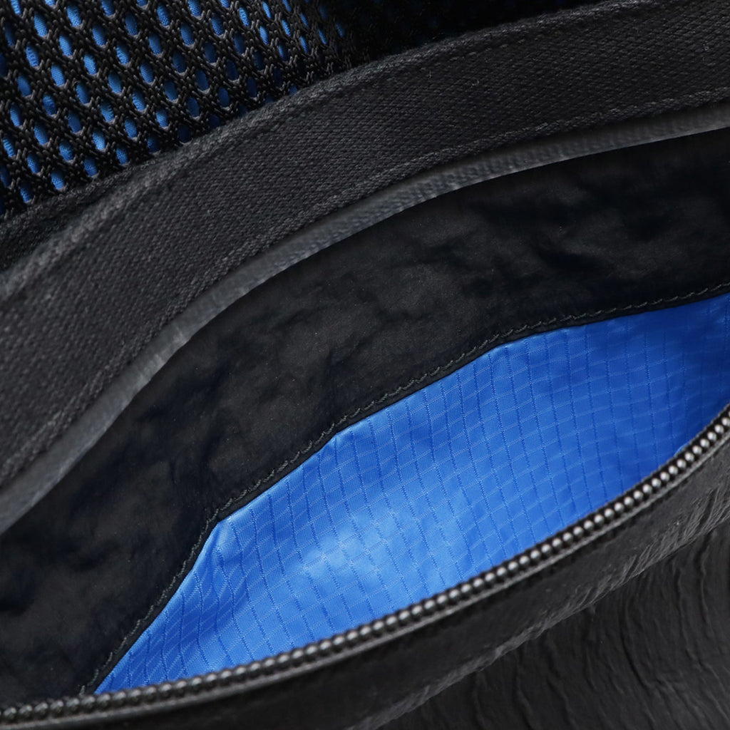Bottega Veneta Black Blue Nylon Shoulder Bag