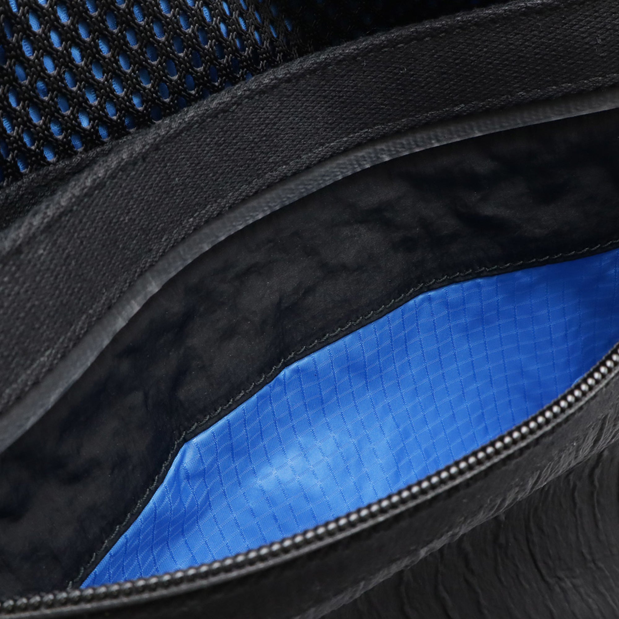 Bottega Veneta Black Blue Nylon Shoulder Bag