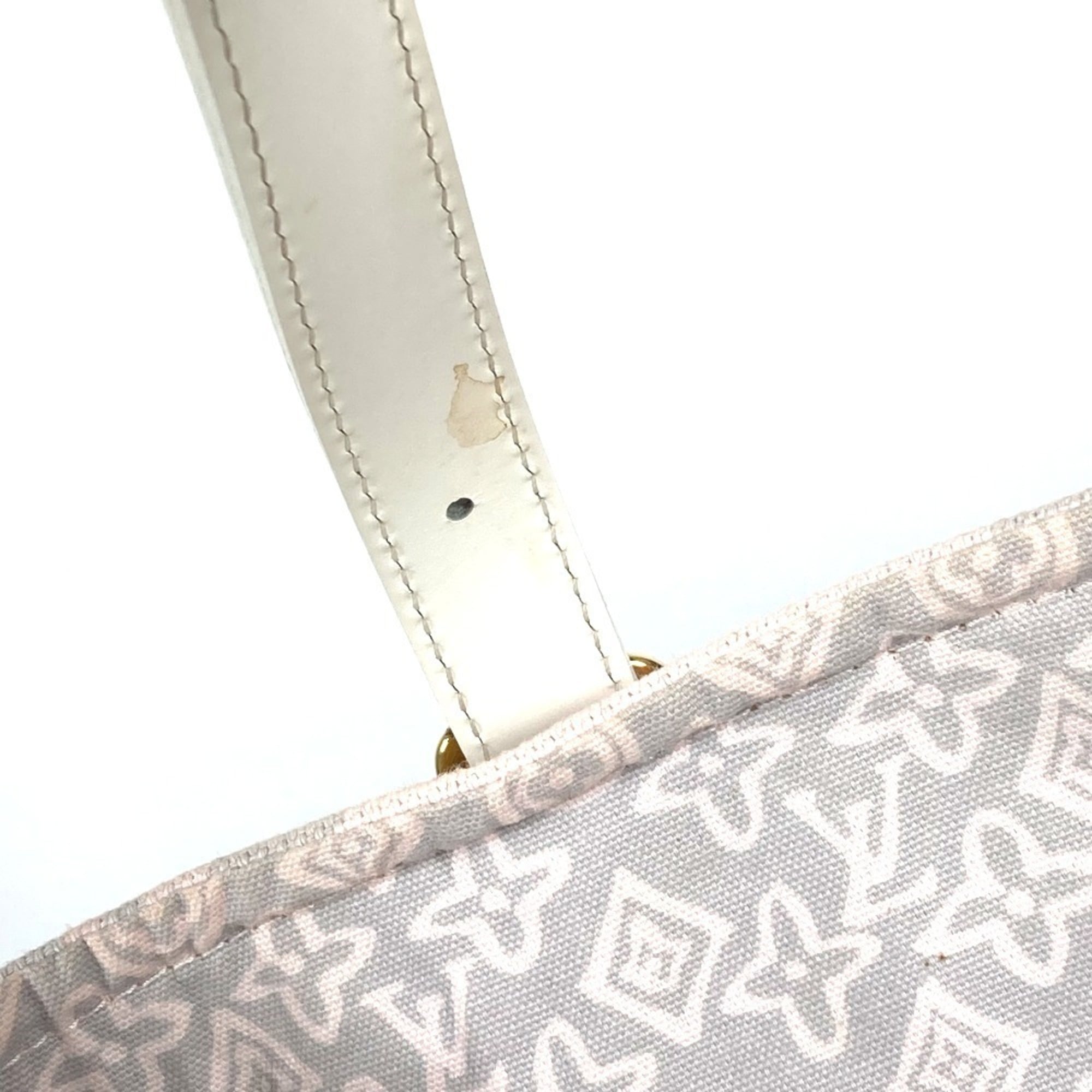 Louis Vuitton Pink Canvas Leather Boston Bag Shoulder Bag Tote Bag