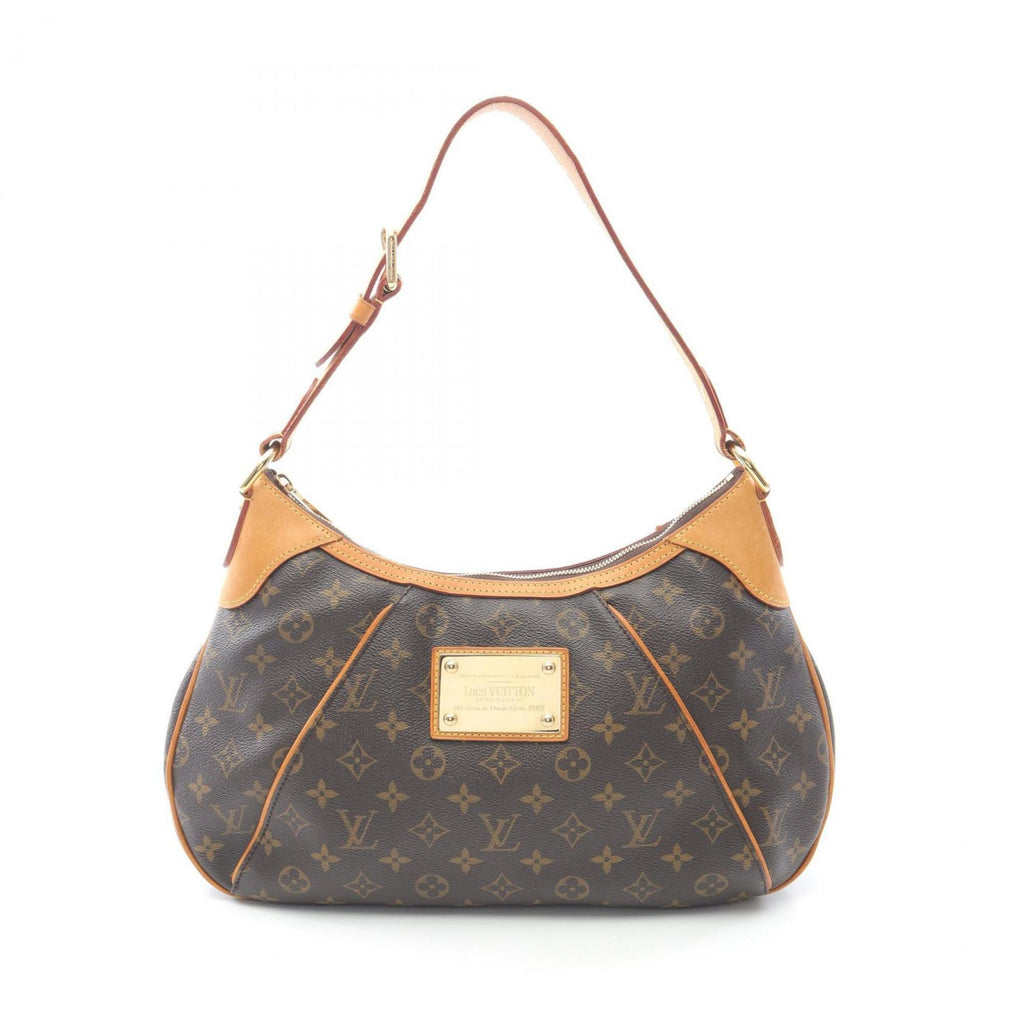 Louis Vuitton Brown Coated Canvas Leather Shoulder Bag