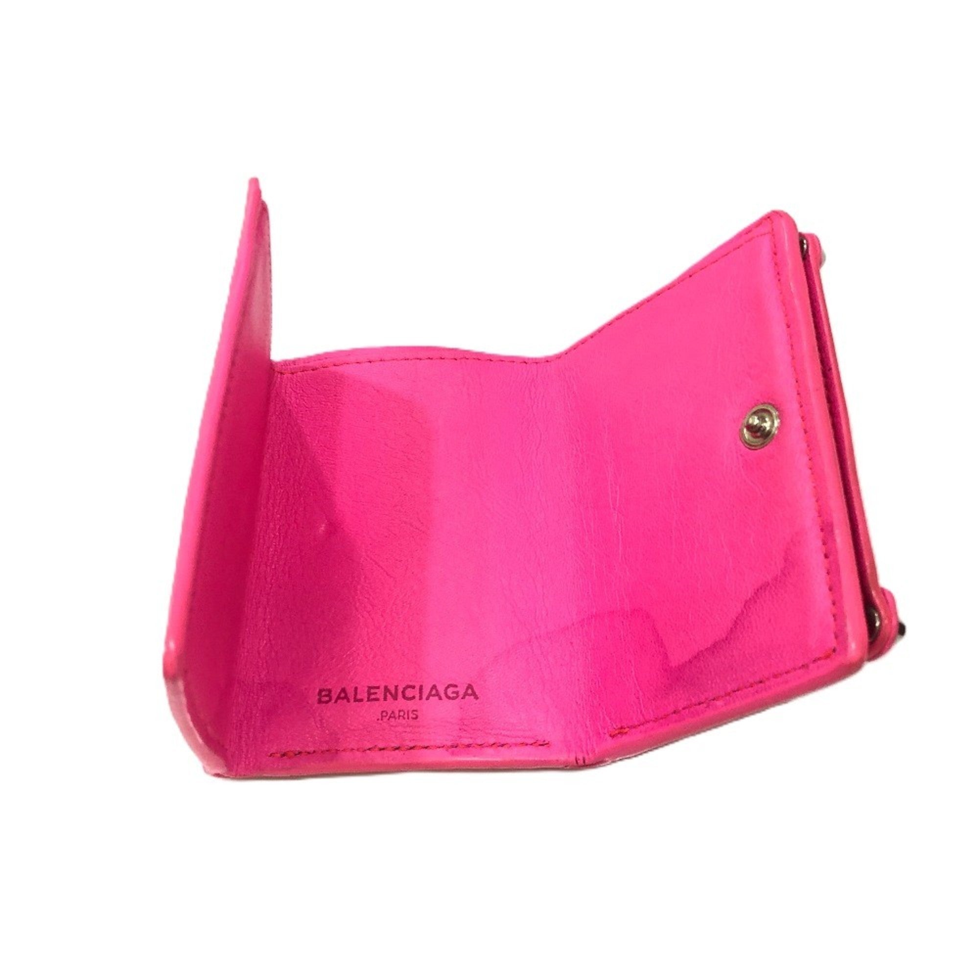Balenciaga Pink Leather Wallet (Tri-Fold)