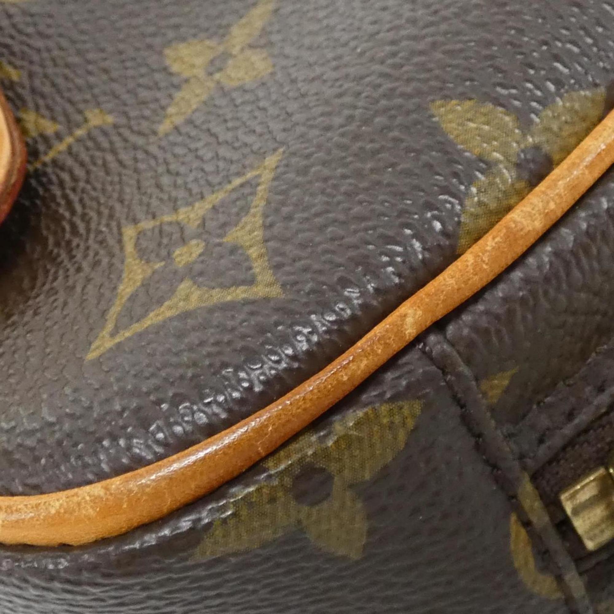 Louis Vuitton Marron Coated Canvas Pochette Shoulder Bag