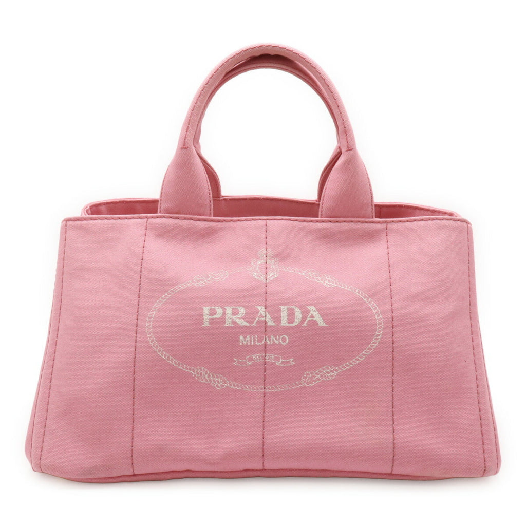 Prada Canapa Pink Canvas Handbag Tote Bag