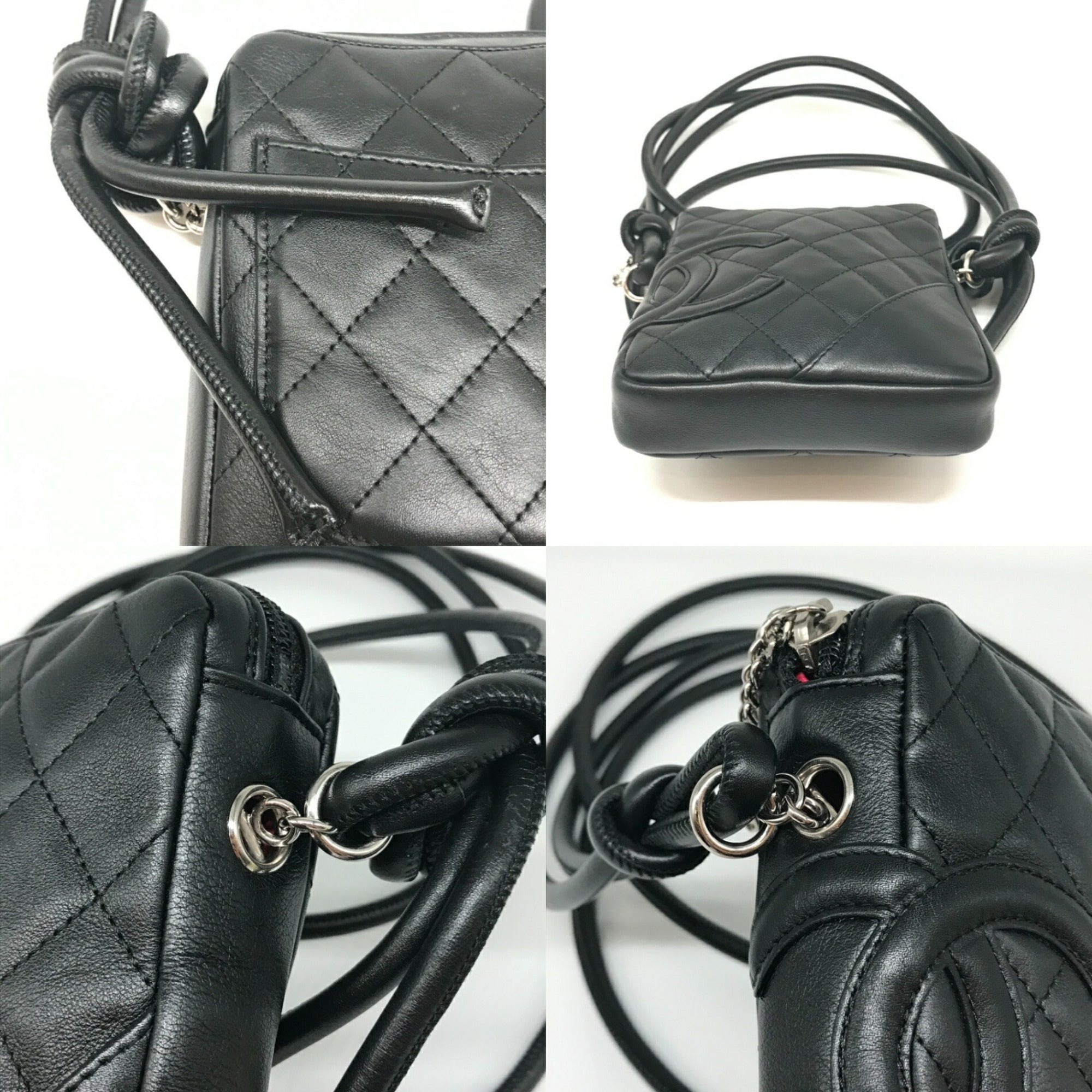Chanel Black Leather Pochette Shoulder Bag