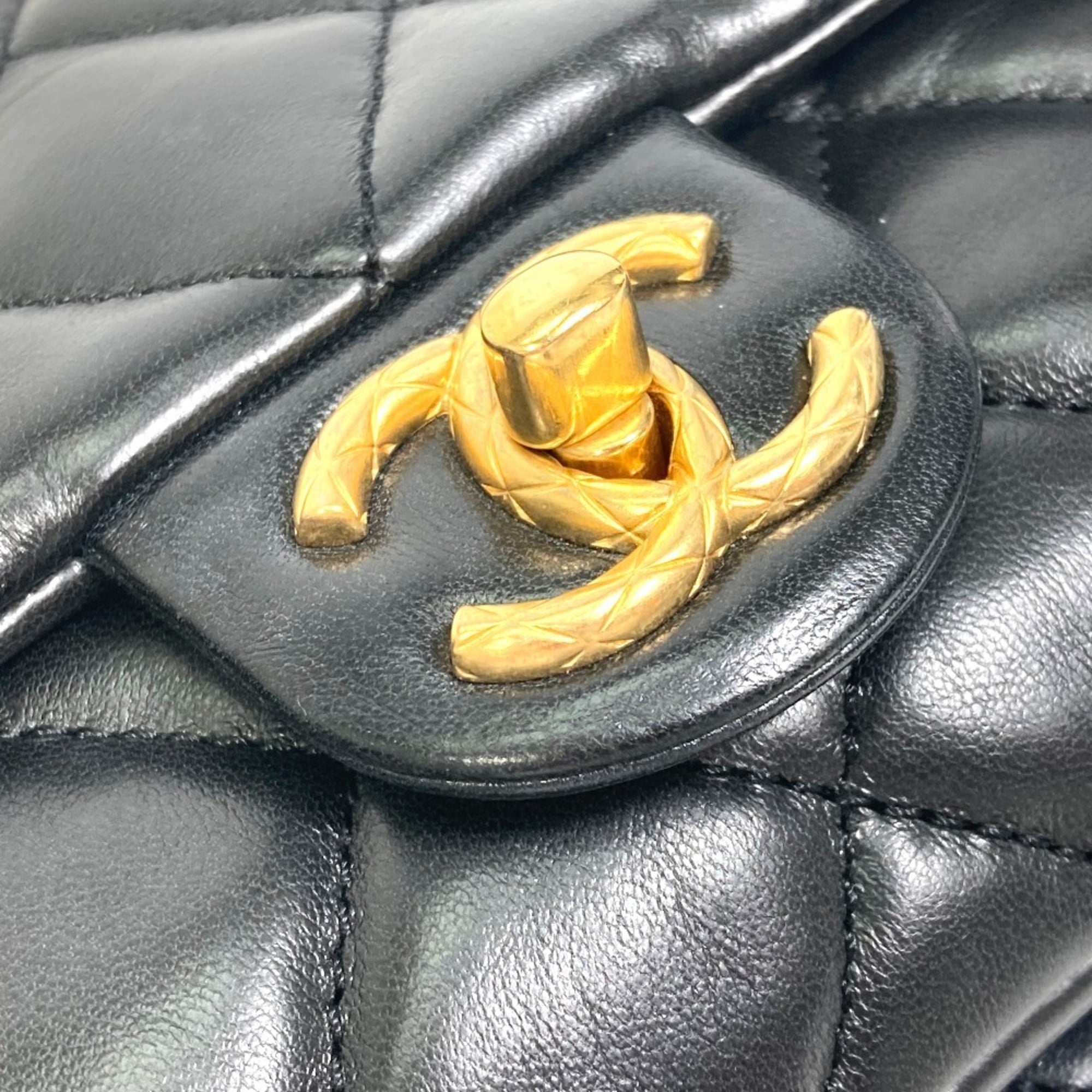 Chanel Black Leather Shoulder Bag