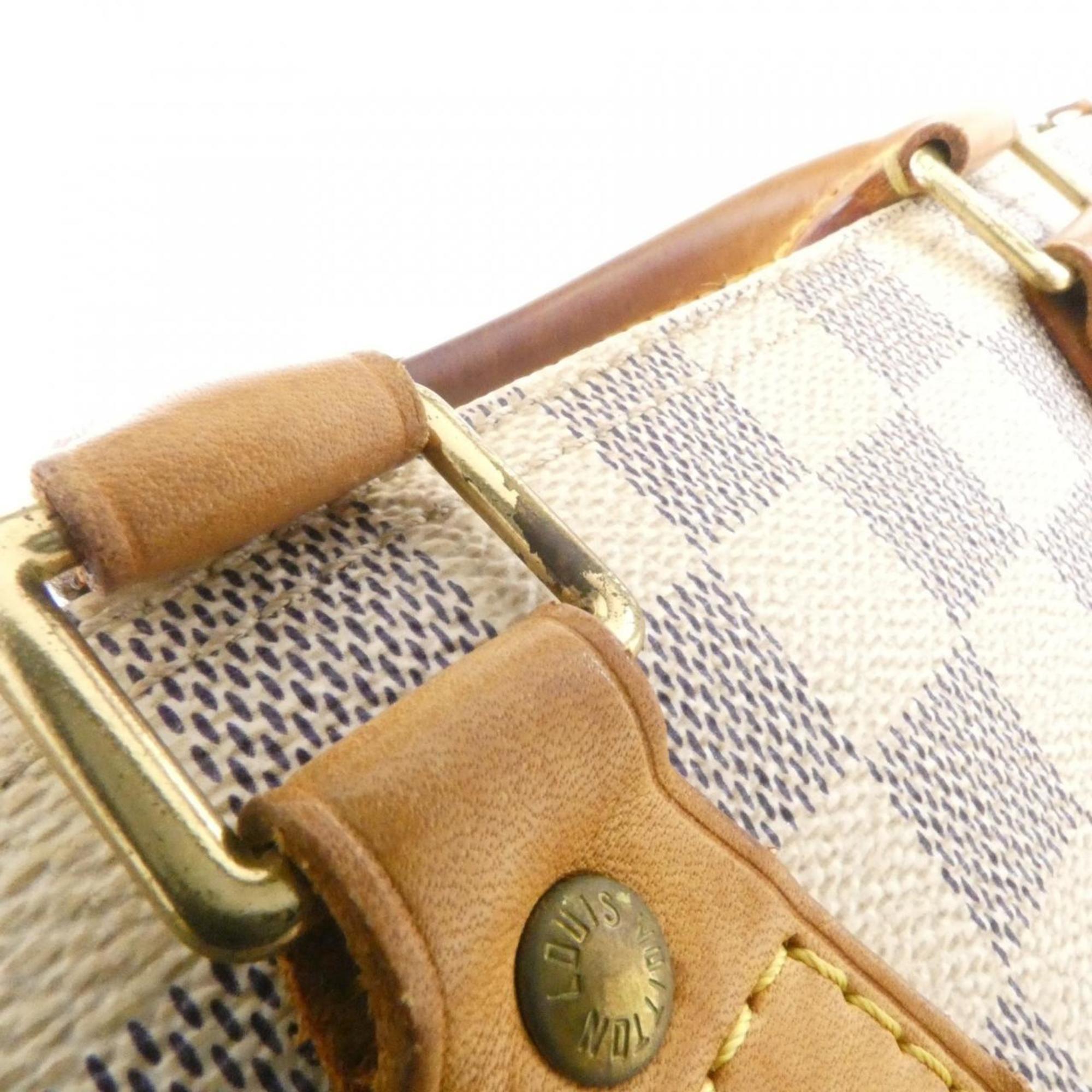 Louis Vuitton Azur White Coated Canvas Boston Bag