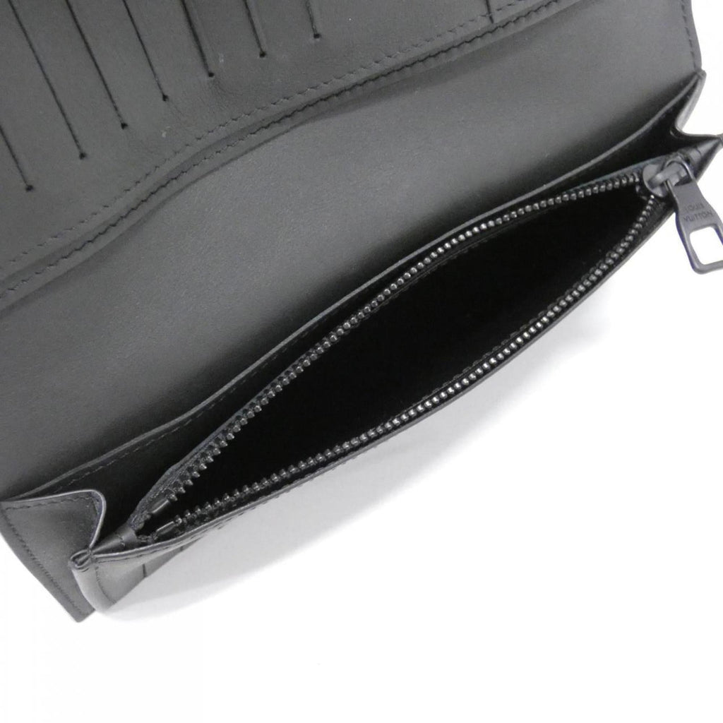 Louis Vuitton Black Leather Long Wallet