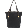 Gucci Black Gg Canvas Leather Tote Bag (Pre-Owned)