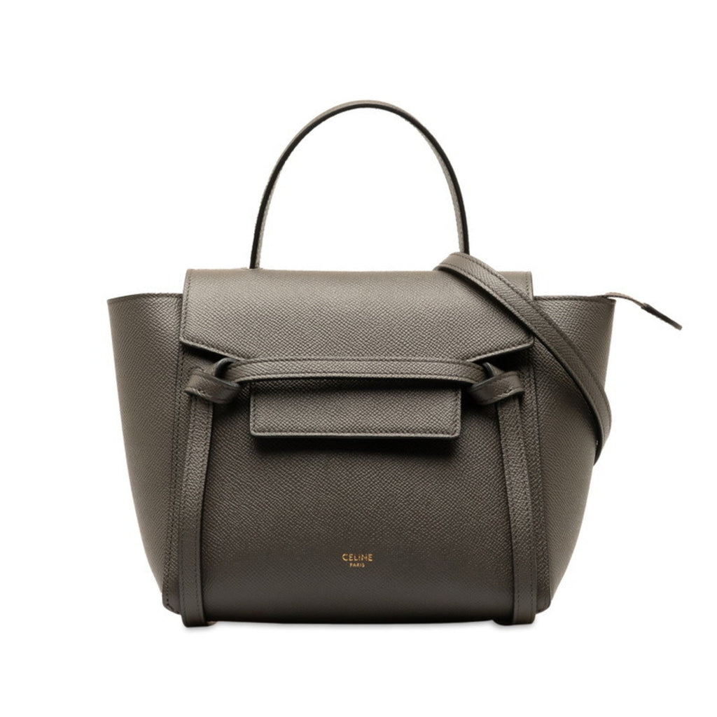 Celine Gray Leather Handbag Shoulder Bag