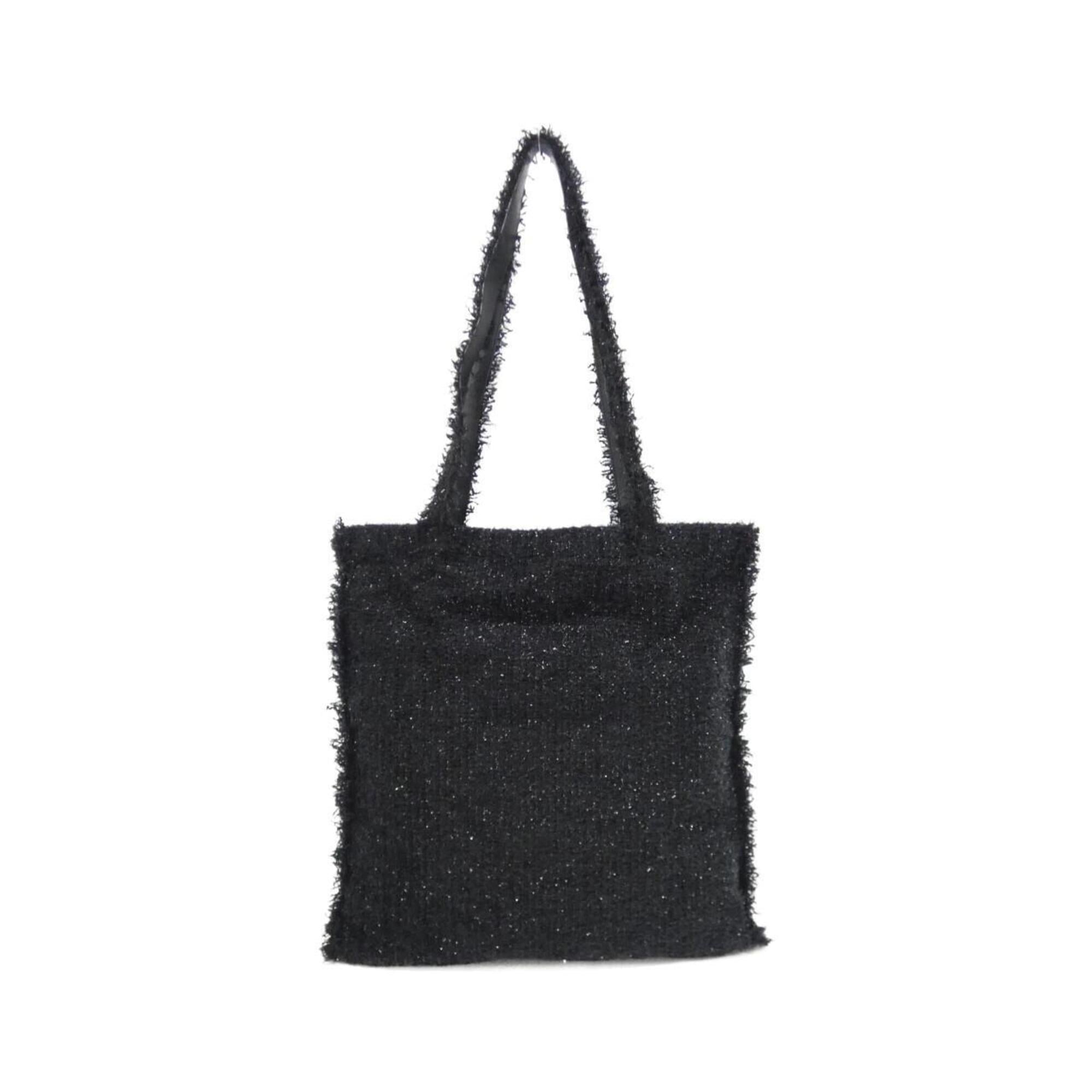 Chanel Black Tweed Handbag