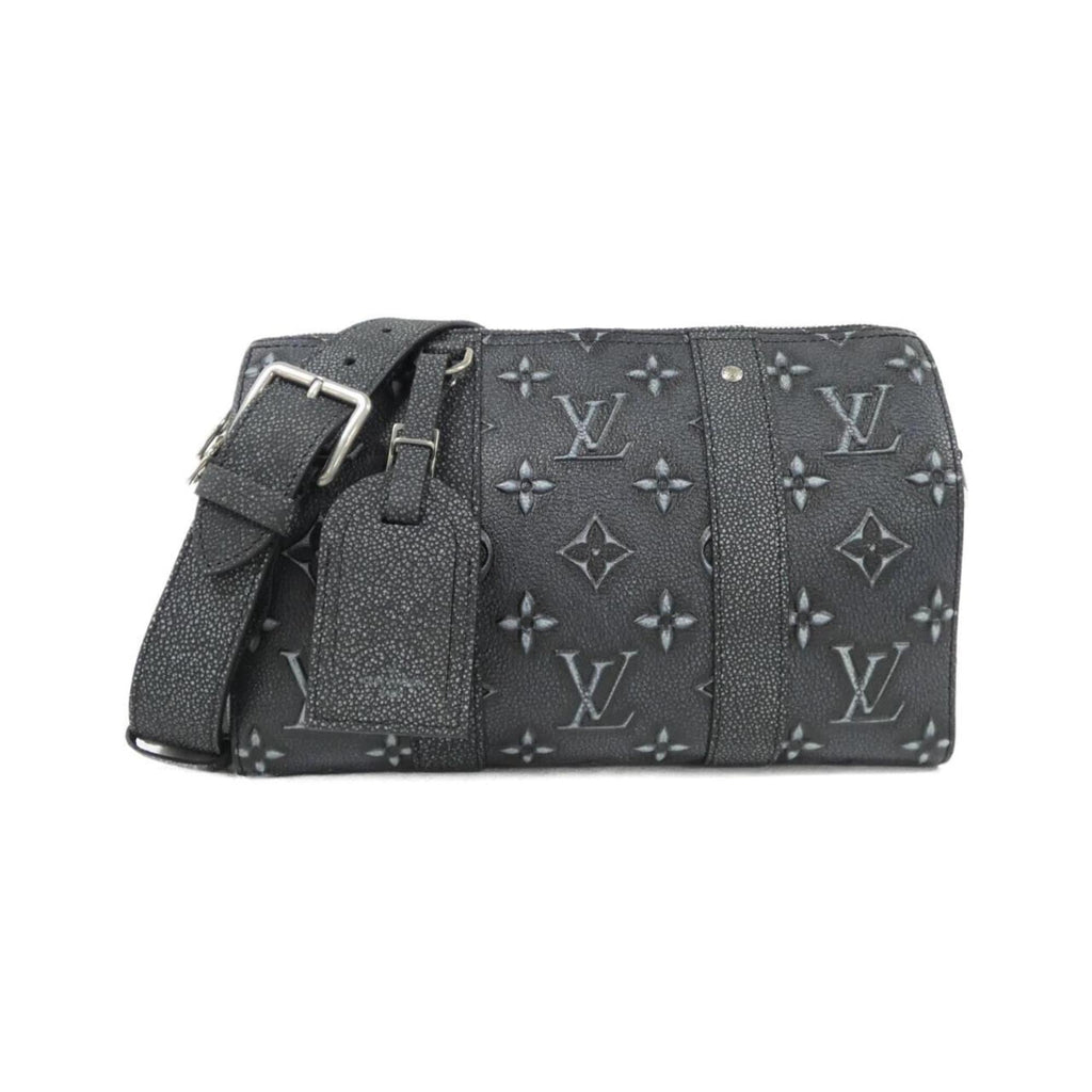 Louis Vuitton Charcoal Dark Gray Leather Shoulder Bag