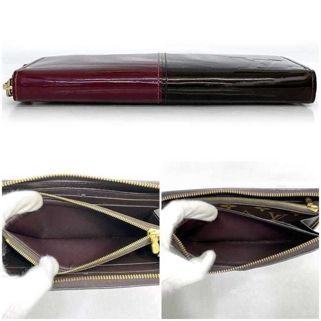 Louis Vuitton Amarante Bordeaux Brown Patent Leather Monogram Canvas Coin Purse/Coin Case