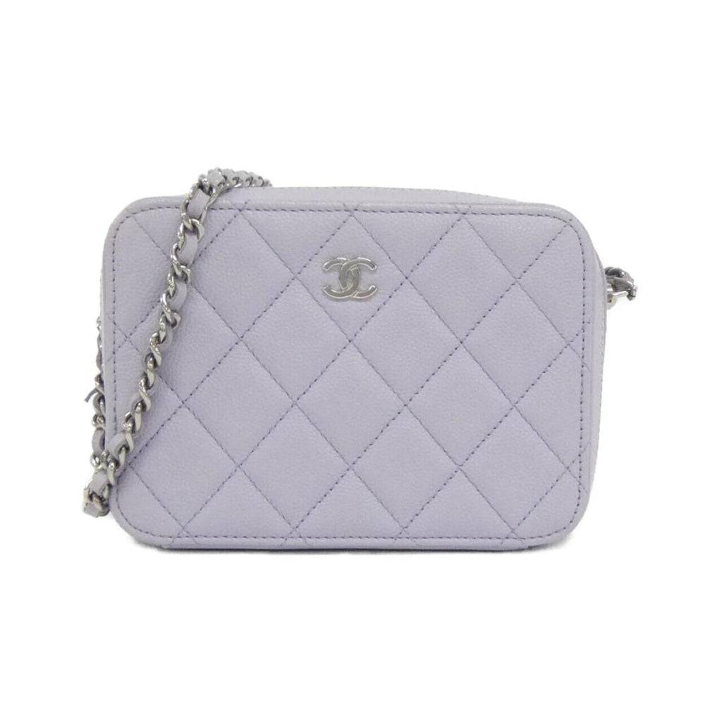Chanel Light Purple Grained Calfskin Shoulder Bag