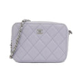 Chanel Light Purple Grained Calfskin Shoulder Bag
