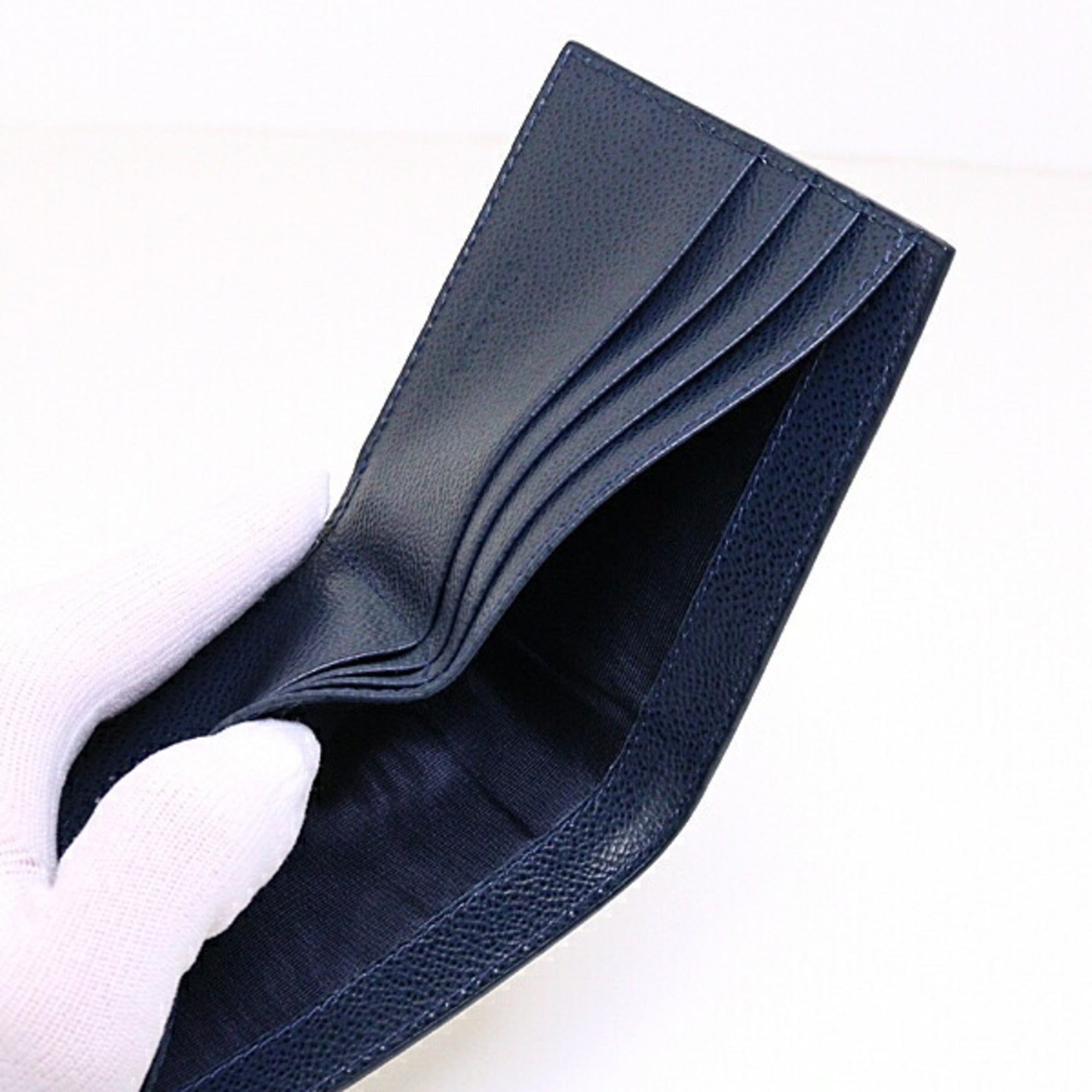 Prada Navy Saffiano Wallet (Bi-Fold)
