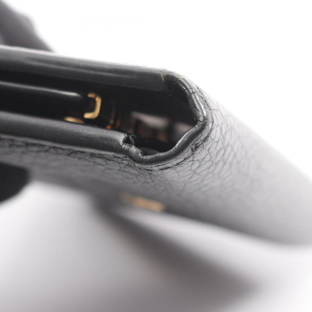 Louis Vuitton Black Leather Wallet (Tri-Fold)