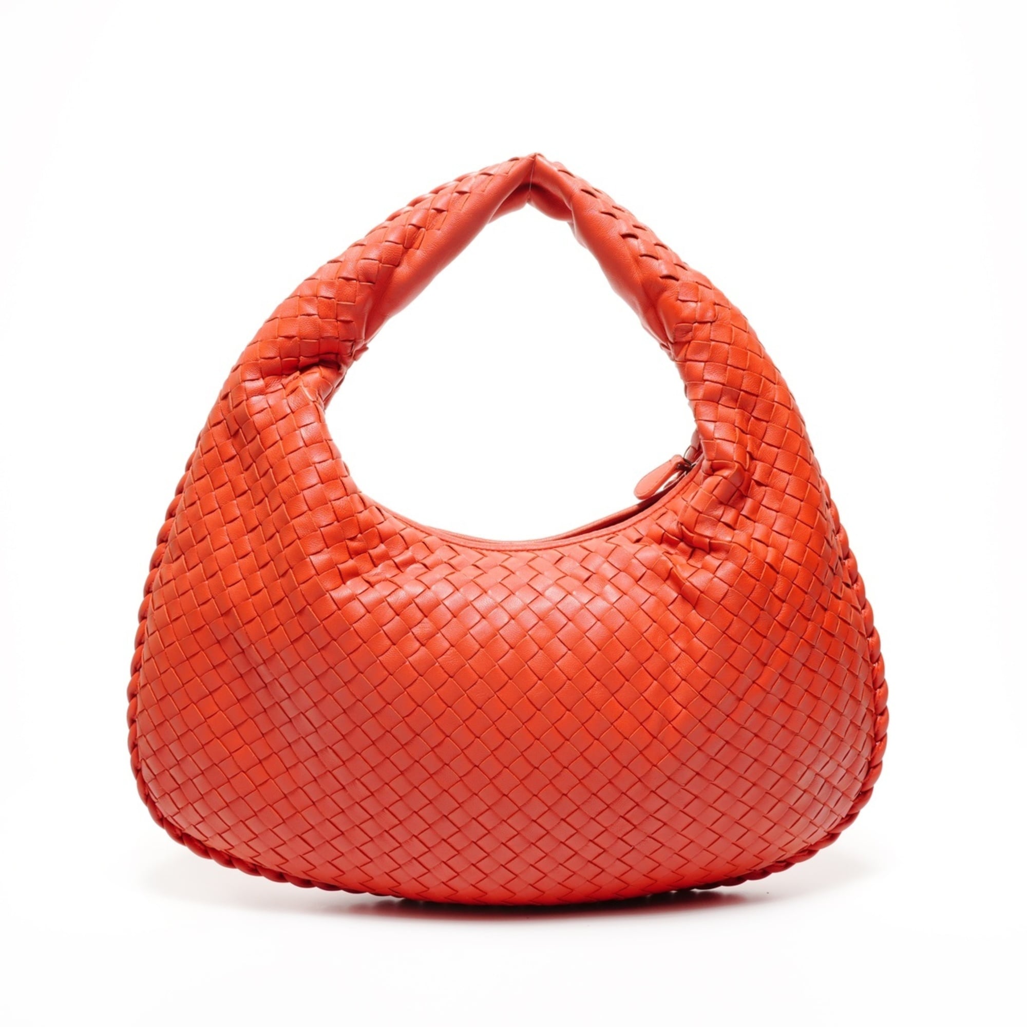 Bottega Veneta Red Color Intrecciato Handbag
