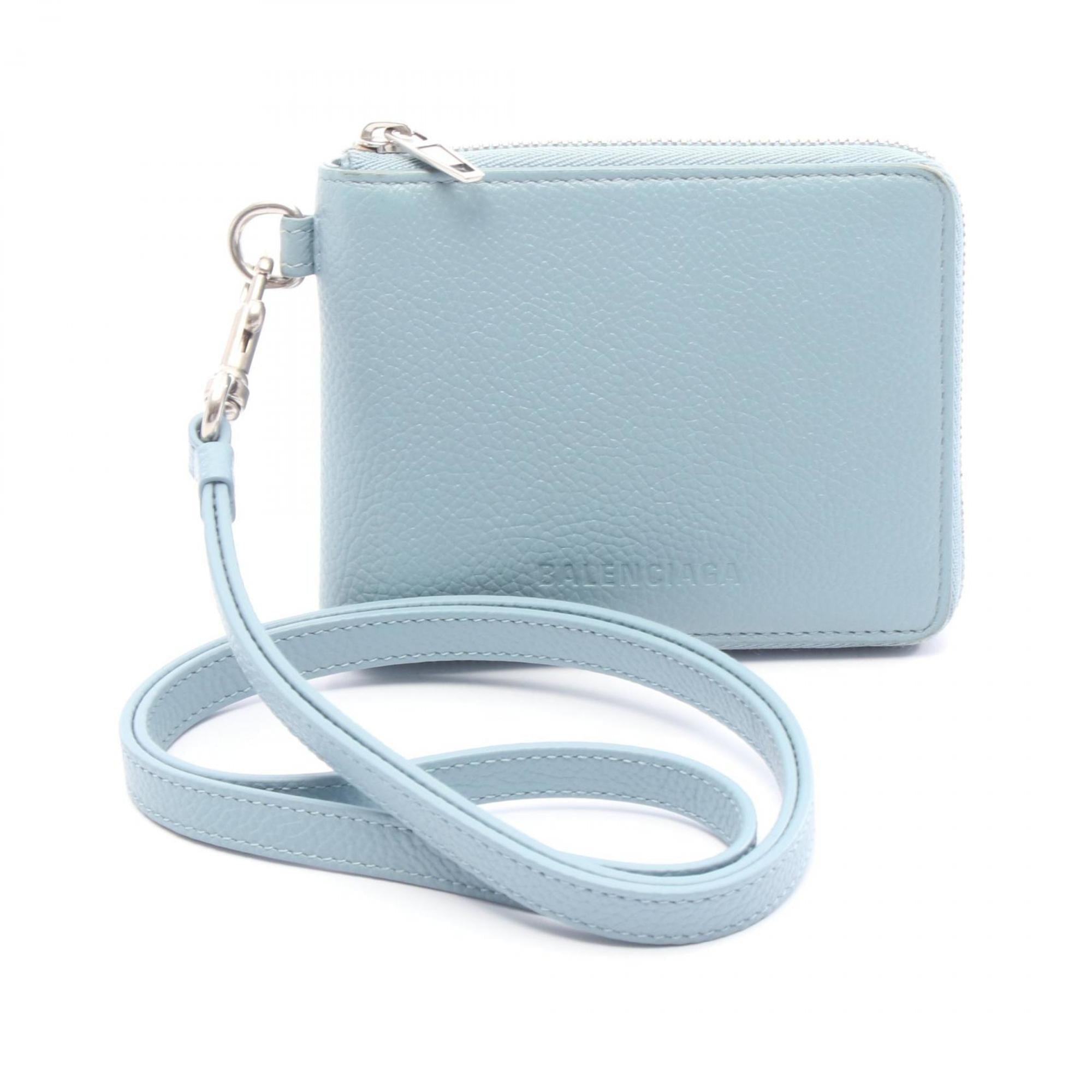 Balenciaga Blue Leather Wallet (Bi-Fold)