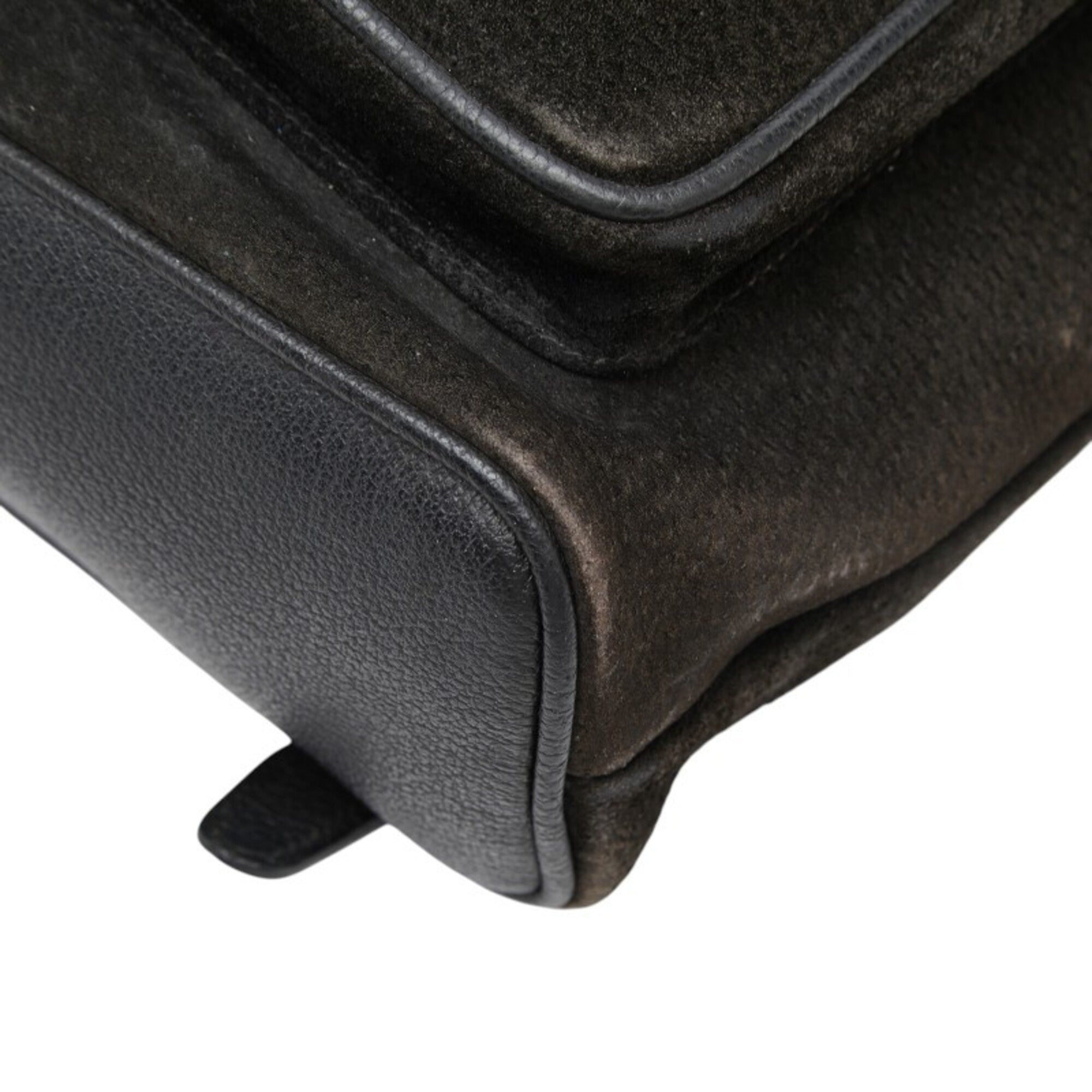 Gucci Black Suede Leather Backpack (Pre-Owned)