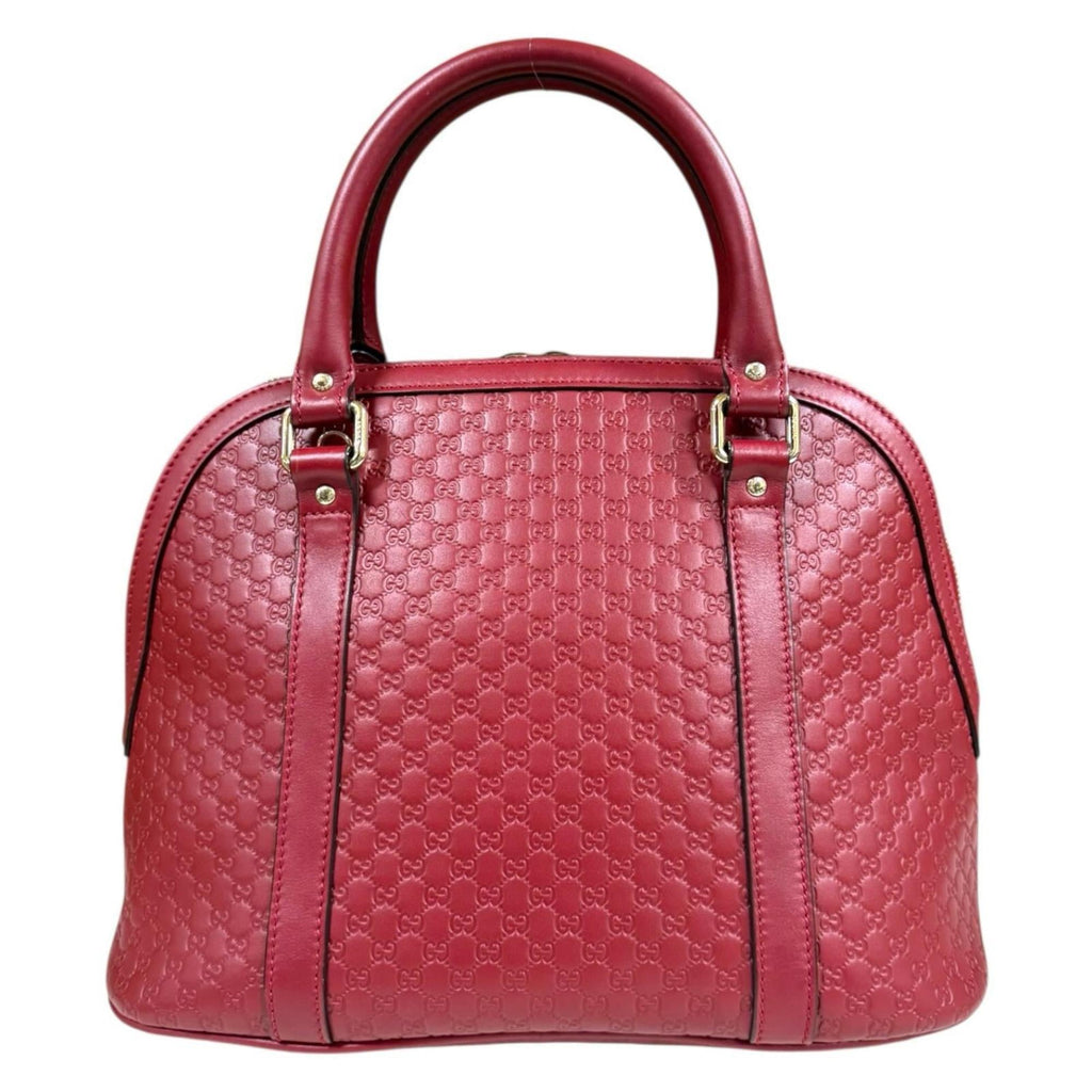 Gucci Red Color Leather Handbag Shoulder Bag (Pre-Owned)