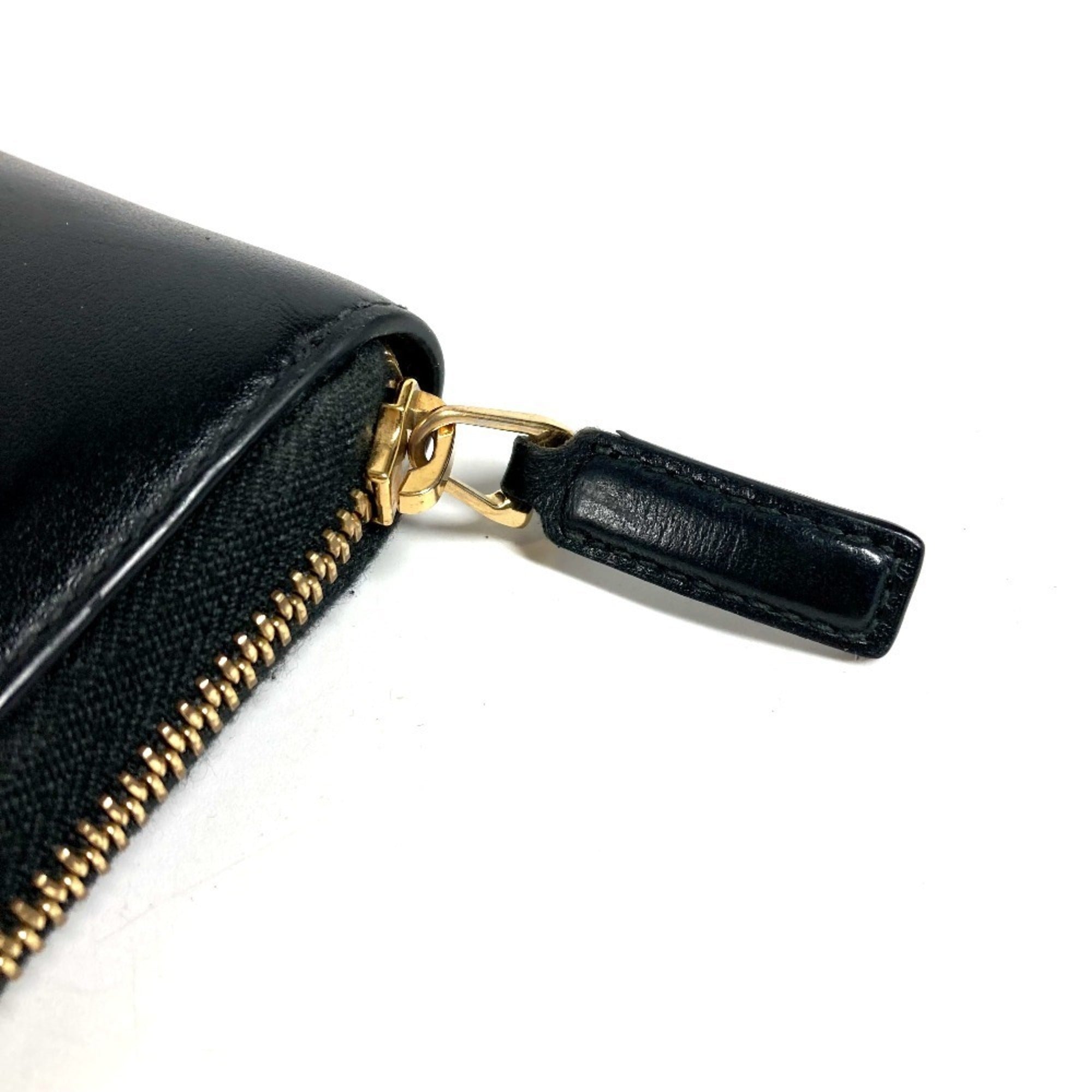 Gucci Black Leather Long Wallet (Bi-Fold) (Pre-Owned)